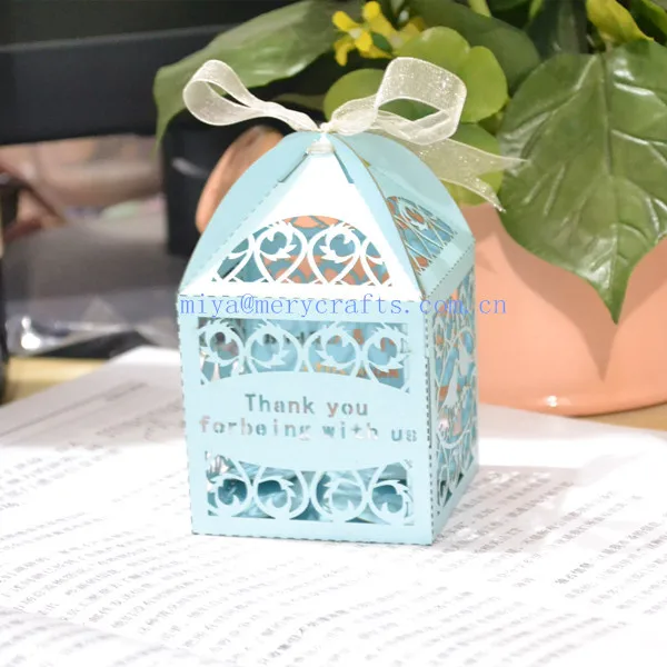 Laser Cut Bird Cage Favor Bo Blue Wedding Laser Cut Bird Cage Favor Bo Blue Wedding