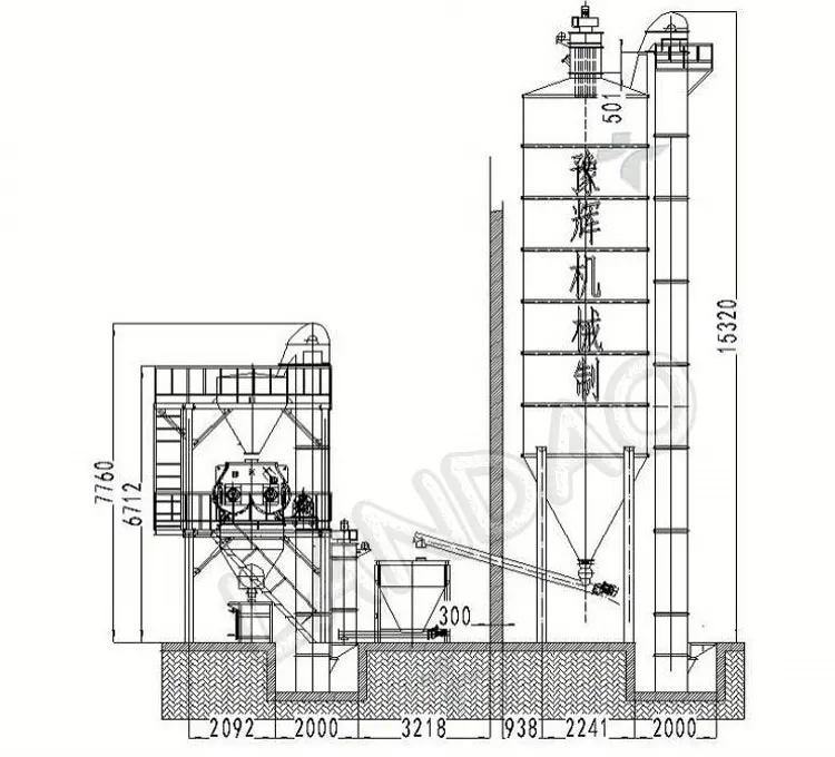 Price Waterproof Floor Cement Ceramic Tile Adhesive Mortar Making Mixing Machine Manufacturing Plant Mixer Production Line 