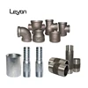 carbon steel pipe fitting black/ galvanized nipple/ hose fittings black malleable iron BSPT thread cross sockets elbow