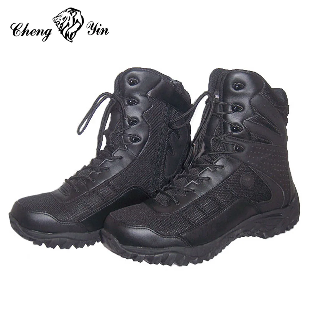 Boots Military Boots Police Shoes Wholesale Man's Black Leather Us Army