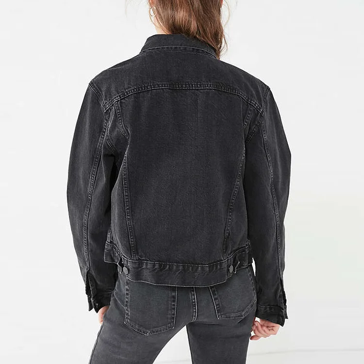 Wholesale Suppliers Custom Jean Jacket Casual Plain Woman Denim Jackets