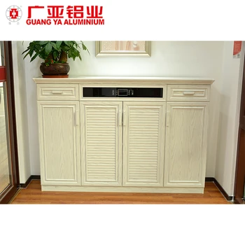 French Living Room 4 Doors Shoe Storage Cabinet Custom Aluminium Shoes Rack View Aluminium Shoes Rack Guang Ya Product Details From Guang Ya Aluminium Industries Co Ltd On Alibaba Com