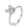 European and American fashion hand decorated cartoon mickey zircon ring female crystal jewelry.