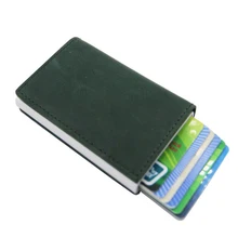 Yexiang пояса из натуральной кожи Смарт Бумажник anti theft RFID алюминий сплав эластичные карты бумажник