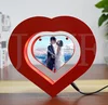 Love Heart Magnetic Levitation floating rotating Anti Gravity Floating Photo Frame with LED Lights