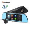 Cheap 7 inch Dual Lens car gps navigation android Rearview Mirror Android5.0 mirror video recorder with 1.3 GHz quad-core DDR1GB