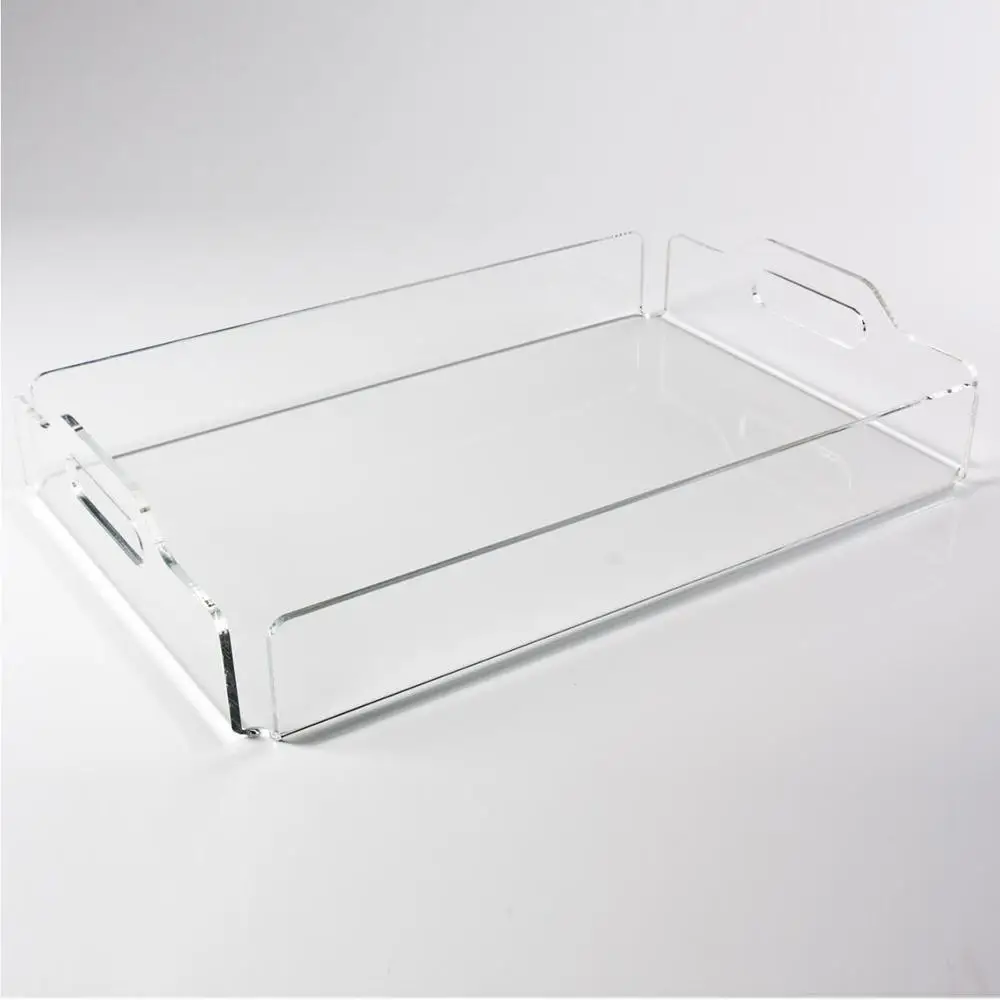 High Quality Hotel Restaurant Black Acrylic Serving Tray With Dividers   High Quality Hotel Restaurant Black Acrylic Serving 