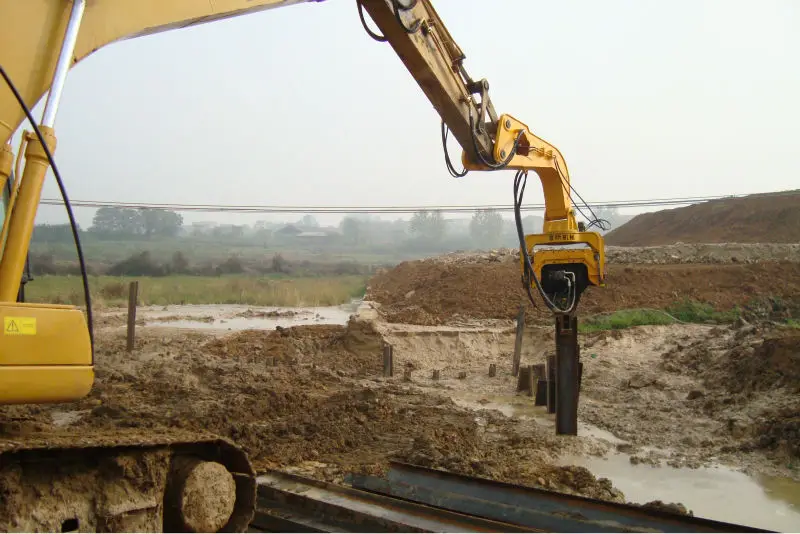 syp300c hydraulic sheet pile hammer excavator mounted pile driver sheet pile hammer