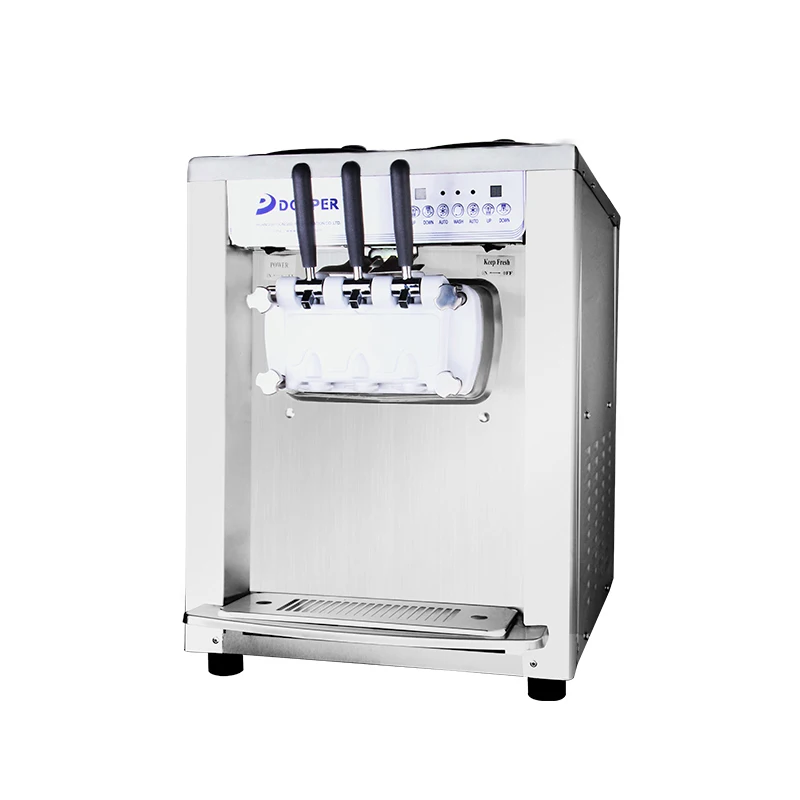 Health Food Countertop Soft Ice Cream Freezer Ice Cream Making