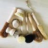 Natural durable coconut fibre bristle refill round head brush cleaner for washing dish bowel pan pot tea kettle cleaning brushes