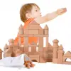 Natural Wooden Building Blocks Sets 80 Pcs Blocks
