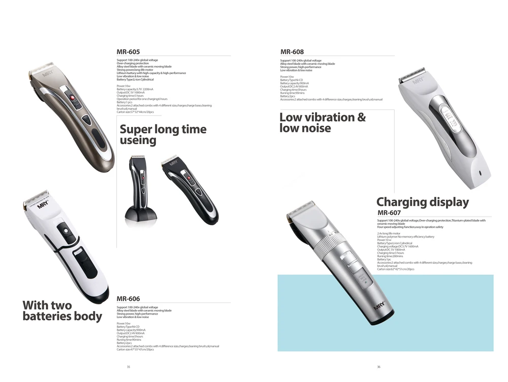 Mry Professional Small Hair Cutter Portable Home Use Steel Blade Corded