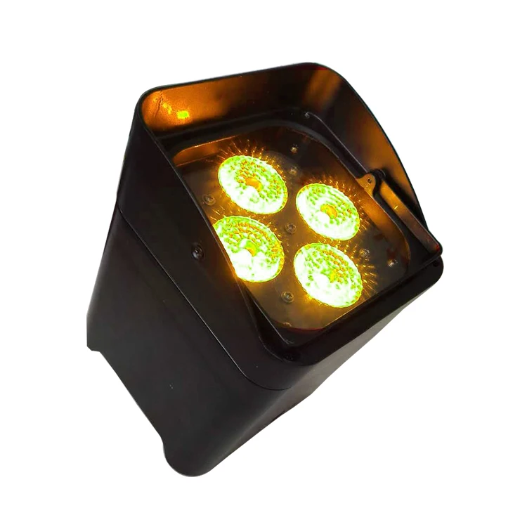 no minimum order quantity 4x12W 6in1 RGBWA+UV battery powered led par light with wifi for disc dj bar