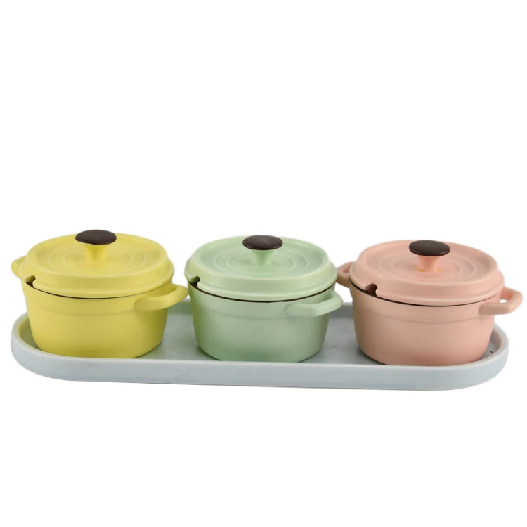 Kitchen Ware Colorful Novelty Small Size Cookware Food Dish Porcelain