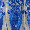 New arrival African embroidery tulle lace fabric with bling sequins for lady