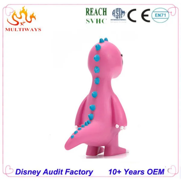 pink plastic dinosaur