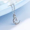 Japan and South Korea Star Moon S925 Sterling Silver Necklace Necklace Women Fashion Diamond choker Collar Clavicle Chain Access