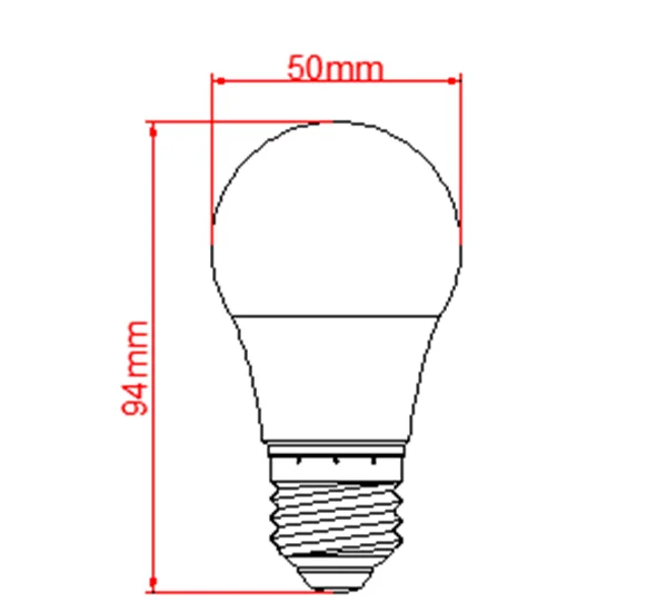 india price 6000k e27 led lamp 5w