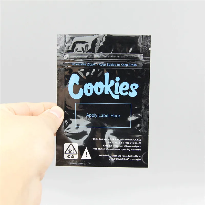 420 Child Proof Smell Proof Cookies Resealable Zipper Mylar Mini