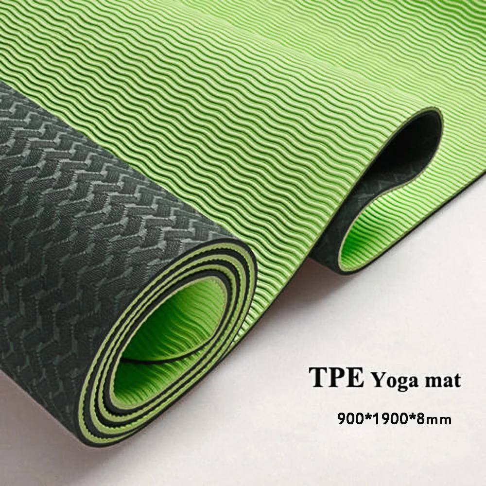6mm 8mm Ecofriendly Tpe Yoga Mat With Custom Printed Bag Buy Tpe