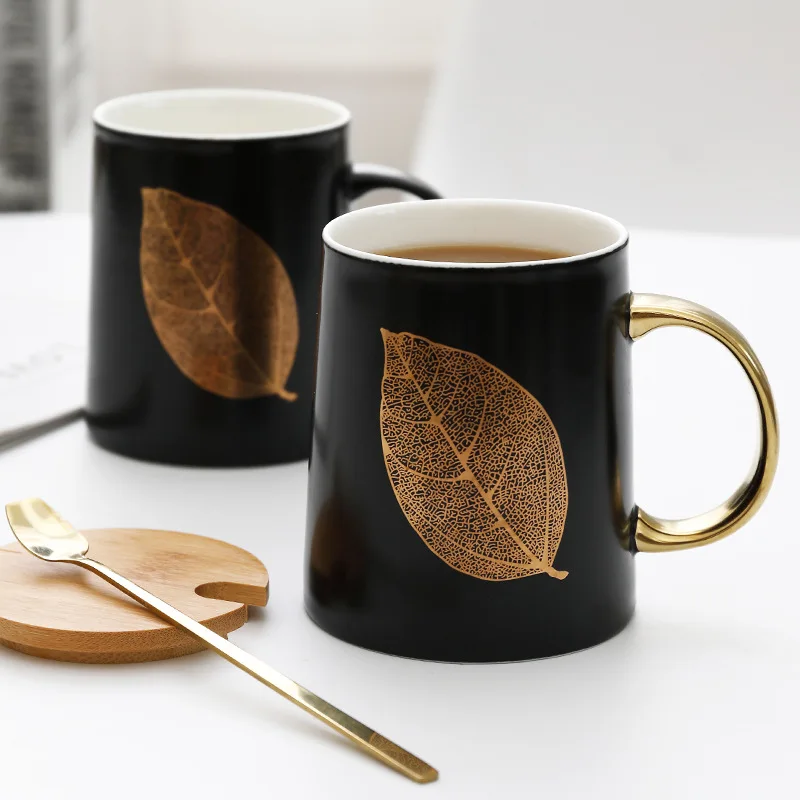 Zogift Custom Golden Leaf Foil Printing Personalized Matte Black And