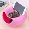 2018 Creative Melon Seeds Nut Bowl Table Candy Snacks Dry Fruit Holder Storage Box Plate Dish Tray With Mobile Phone Stand