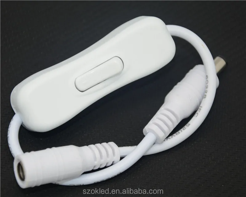 White Color Male/female Dc Power Jack Wire Dc Connector Cable With