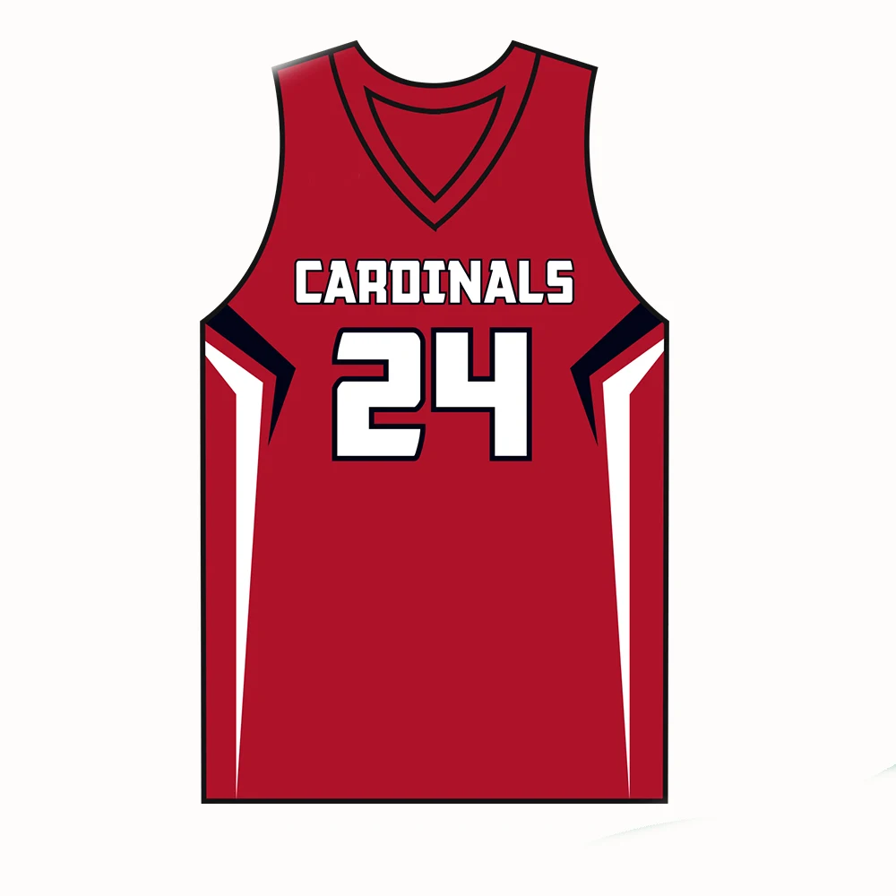 Plain Red Sublimation Basketball Jersey 