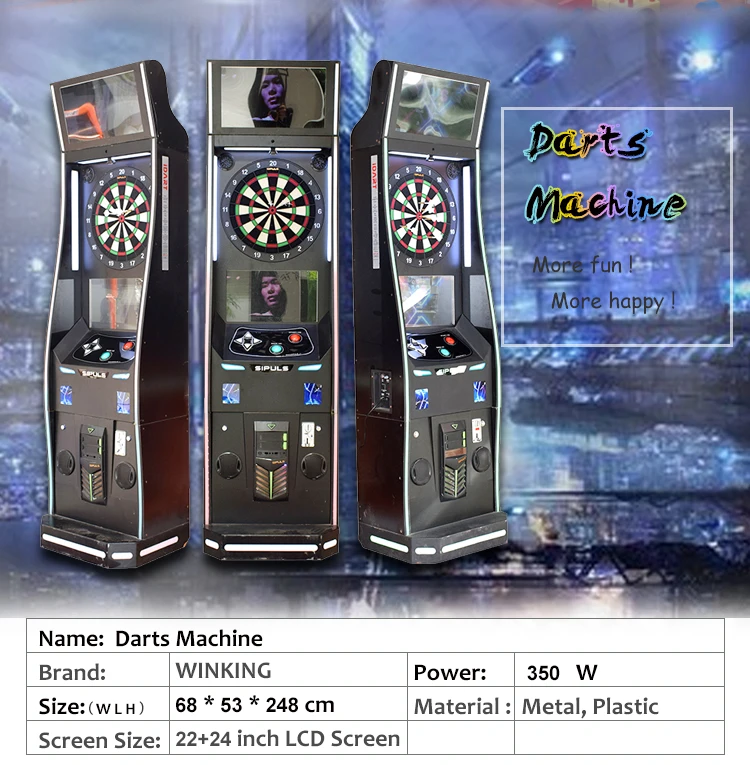 Coin Operated Dart Board Arcade Game Machine Amusement Park Electronic