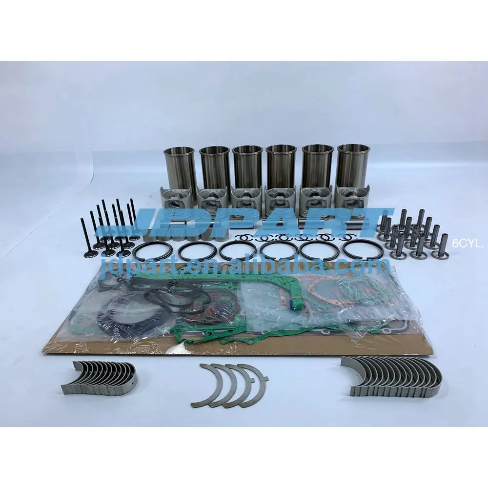 SD33 Rebuild Overhaul Repair Kit With Valves Engine Bearings Cylinder Liner Piston Rings Full