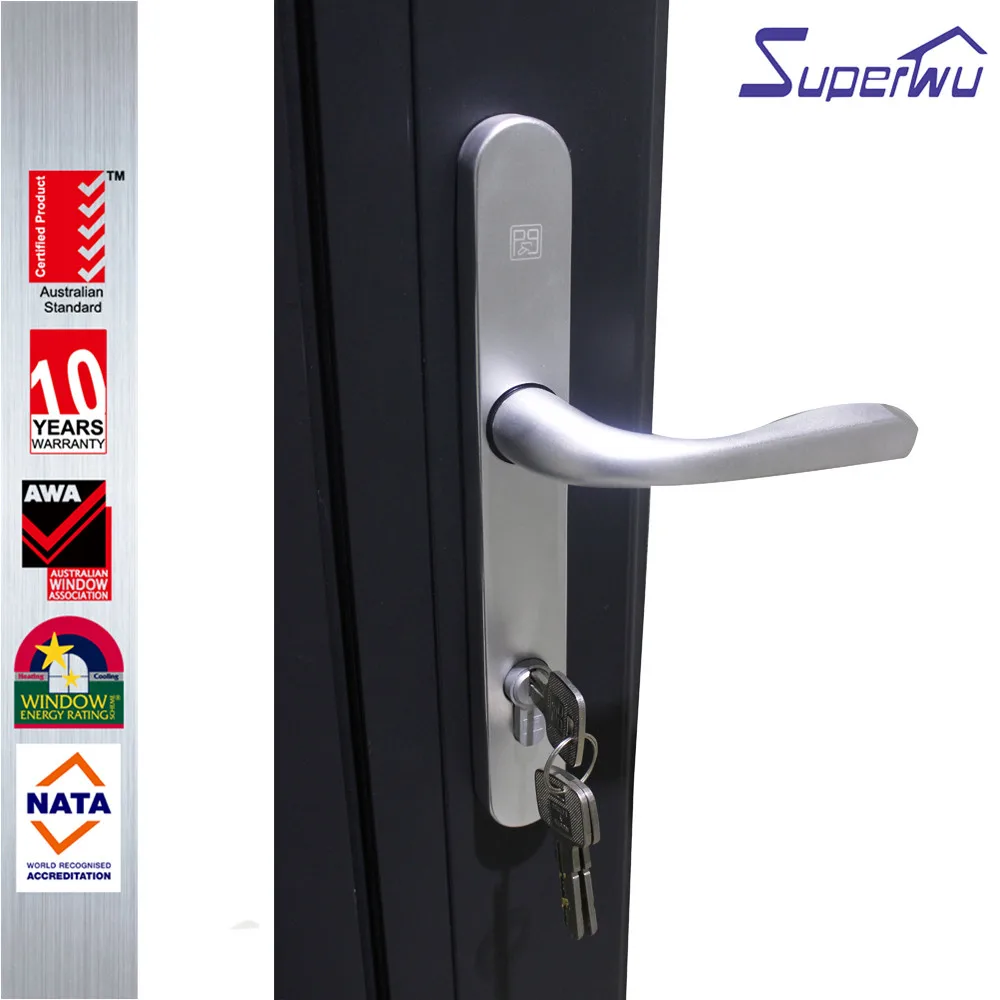 Australia standard aluminum four panels folding bi fold doors best quality with retractable fly screen