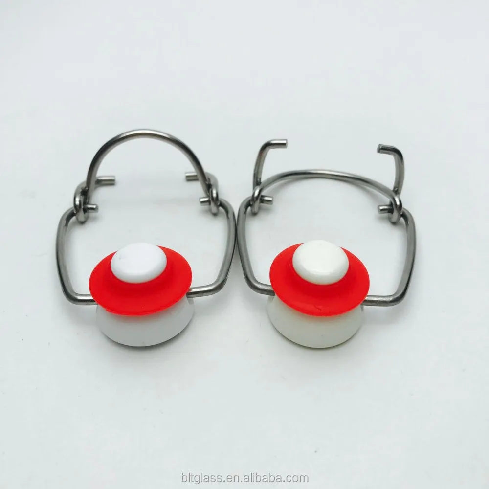 metal ceramic swing top cap for clip swing bottle, View swing bottle