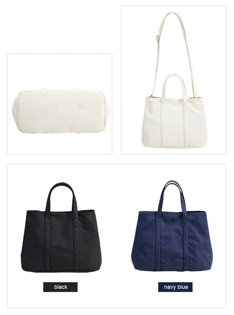 Wholesale Canvas Tote Bag Waterproof Canvas Brand Modern Women Handbag