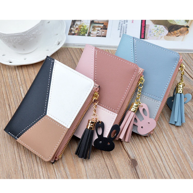 Brighter Foxes Women’s PU Leather Coin Wallets Girls Mini Buckle Coin Purse Pouch 