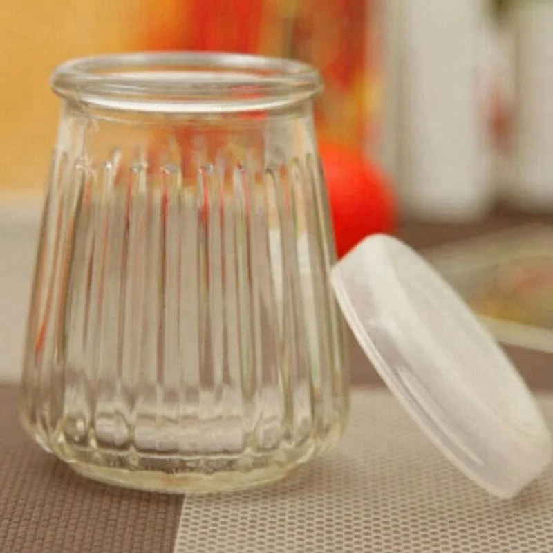 New Pudding Glass Jar 100ml 200ml Glass Yogurt Jar With Caps Buy