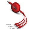 Cafele 3in1 USB Type C Micro USB Cable Type-c for iPhone Charger Cable 120cm 3A Fast Charging USB C Cable