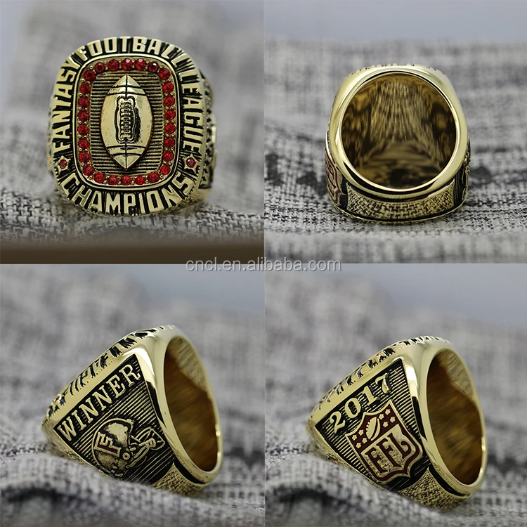 Custom fantasy football championship rings