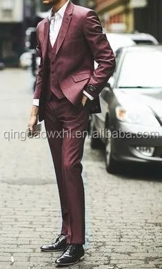 wine color suit with shoes