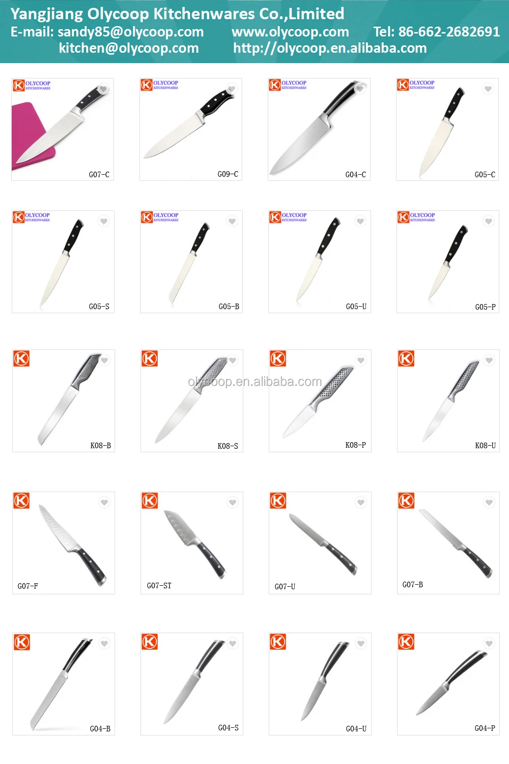 High Quality Kitchen Knife 420j2 Stainless Steel Chef Knife With