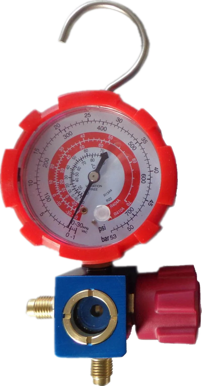 R32 R410a Single Manifold Gauge With Sight Glass Buy Manifold Gauge