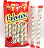 Cheap festival 18g Long twist valentine day marshmallow candy in poly bags