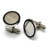 Custom Make High Quality Round Shape Stainless Steel Border Enamel Cufflinks