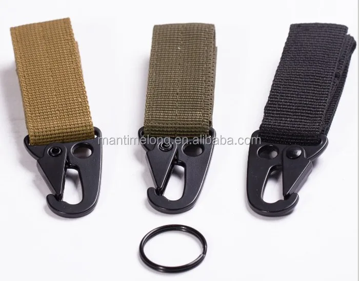 Tactical Nylon bing Outdoor Military Fans Belt Buckle Multifunctional Hanging Carabiner Hook