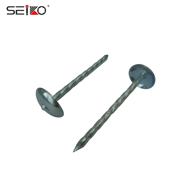 
Galvanized Umbrella Head Roofing Nails Twisted Shank 