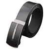 fashion custom automatic buckle 1.5 inch brown black oversize leather belt for man