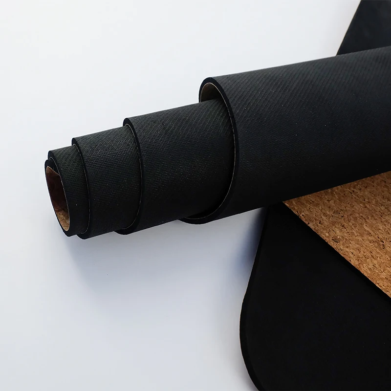 Non-slip eco friendly natural rubber cork yoga mat custom printed eco yoga mat