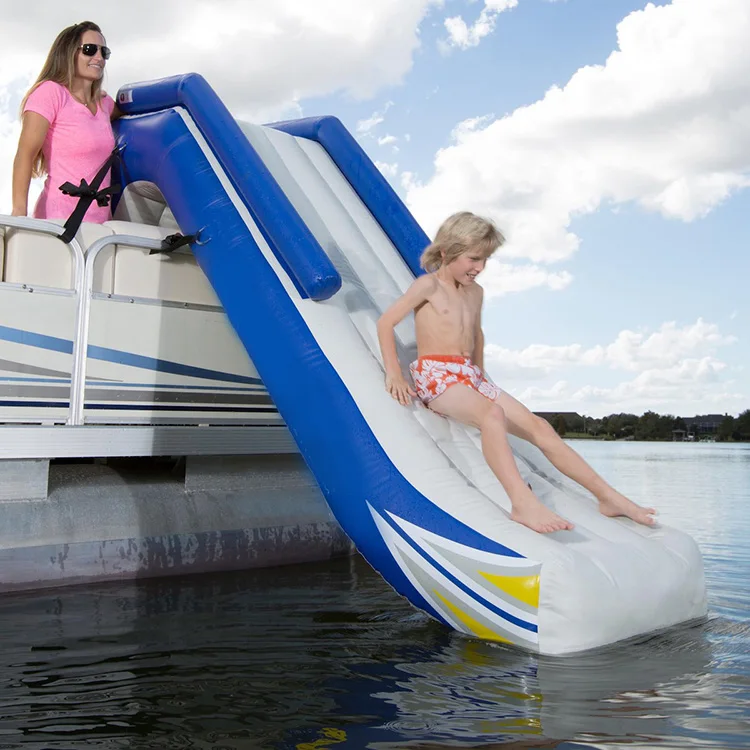 inflatable slide for pontoon