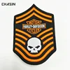 Custom embroidery iron sticking skull ghost patch for hat/clothing