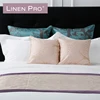 Luxury pure white 100% cotton sateen 4pcs set bedding sheet/duvet cover
