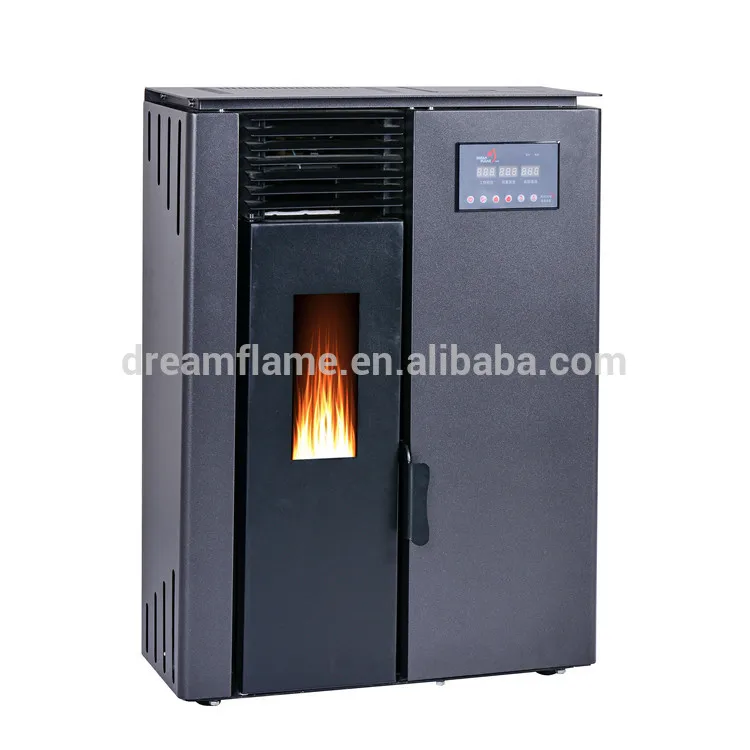 Modern Style Burning Fireplace Insert Pellet Stove,Small Remote Control